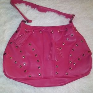 Britney Spears pink stud & tassle purse